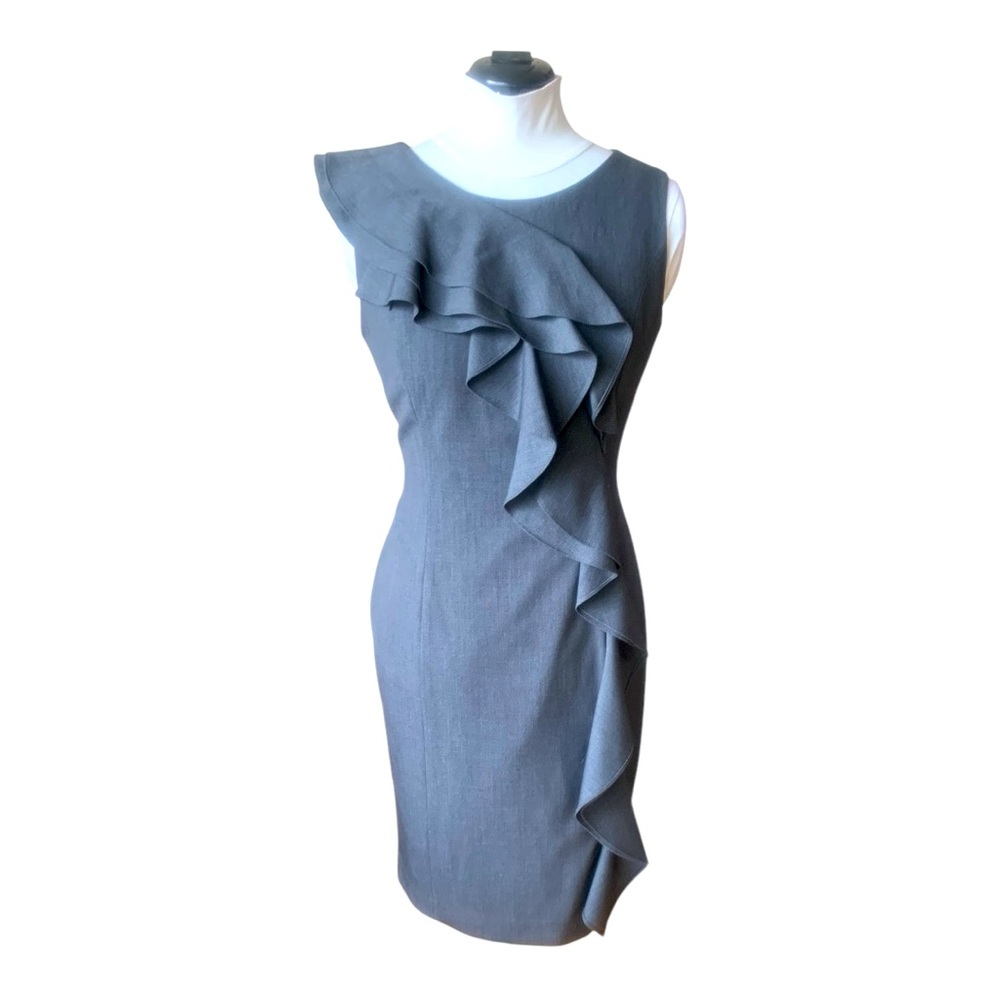 Calvin Klein Charcoal Asymmetrical Dress